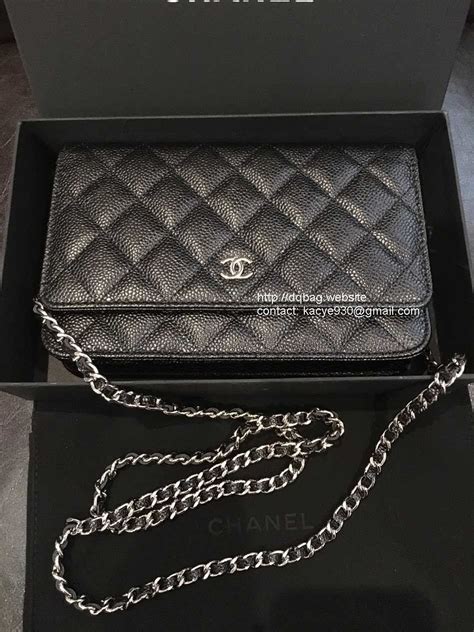 chanel wallet on chain caviar leather gold hardware